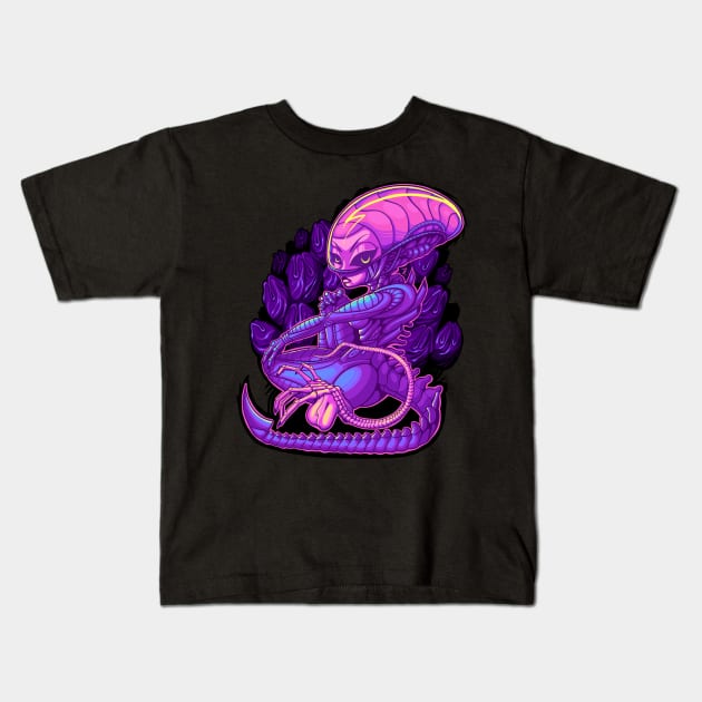 Xenogirl Kids T-Shirt by z0mbi